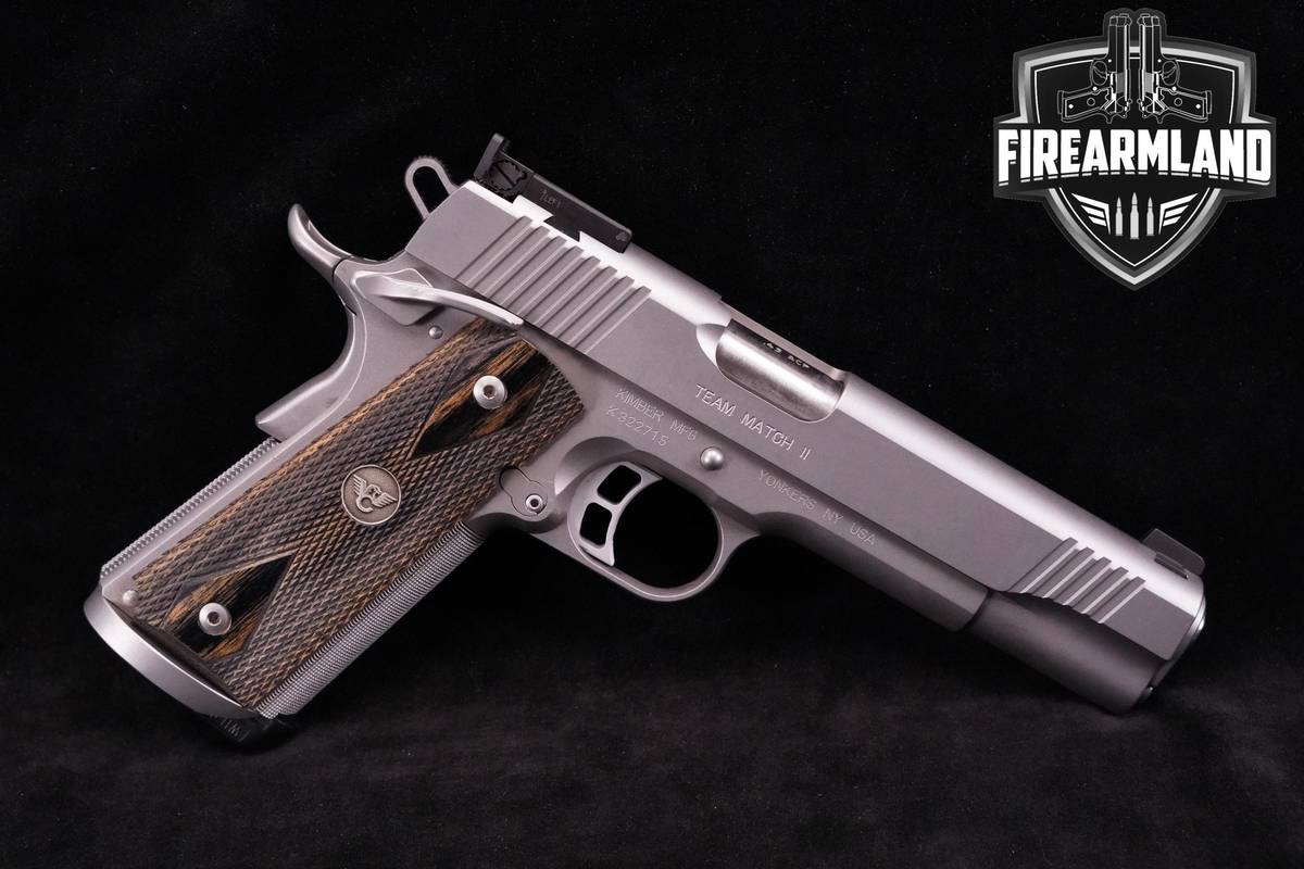 Kimber Team Match II 45 ACP 1911 5" Satin Silver +5 MAGS & ORIG CASE
