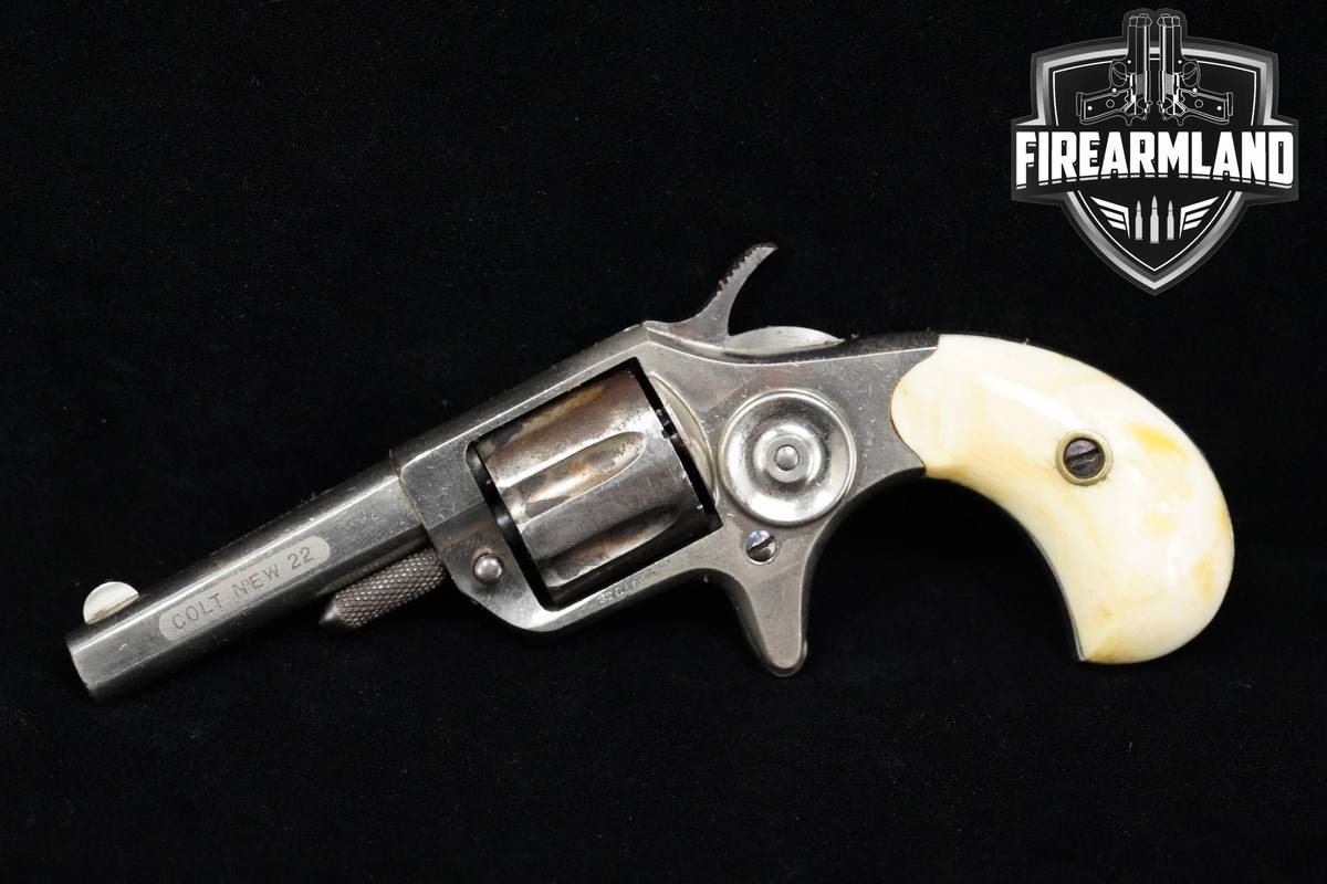 IVORY-GRIPS 1876 Colt New Line 22 Short 2.2" Nickel Colt New-Line POCKET