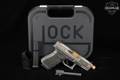 Glock G19 Gen3; Custom Engraved Donald J Trump Theme 9mm Luger Two-Tone Silver/Graphite in Like-New Condition Image 2