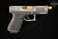 Glock G19 Gen3; Custom Engraved Donald J Trump Theme 9mm Luger Two-Tone Silver/Graphite in Like-New Condition Image 5