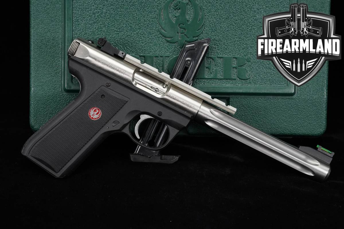 2007 Ruger Mark III Hunter 22 LR Target Crown +2 MAGS, RAIL & ORIG CASE