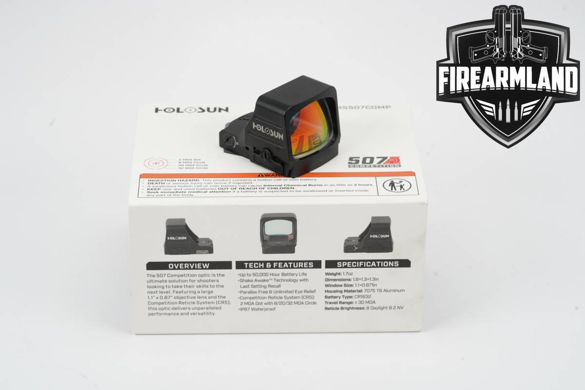 Holosun HS507COMP 2 MOA Dot & 8/20/32 Circle Red Sight HS-507COMP +ORIG BOX