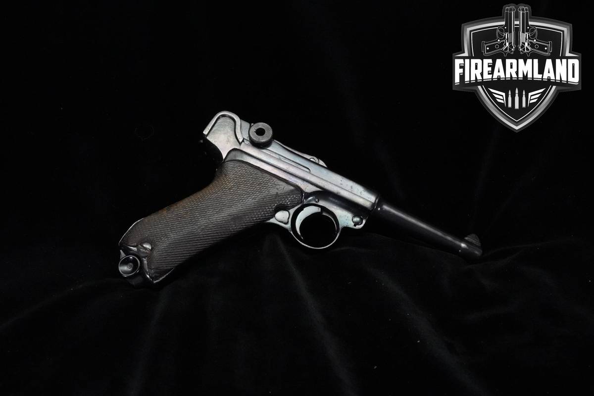 1917 Erfurt P08 Luger 9mm 3.9" Polished Blued Erfurt P-08