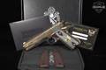 American Golden Weapons (AGW) Springfield Armory 1911 250th Commemorative, “THE UNITED STATES OF AMERICA” 1776–2026 “250 YRS”, 12/250 .45 ACP High-Polish & Gold in Excellent Condition Image 2