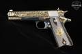 American Golden Weapons (AGW) Springfield Armory 1911 250th Commemorative, “THE UNITED STATES OF AMERICA” 1776–2026 “250 YRS”, 12/250 .45 ACP High-Polish & Gold in Excellent Condition Image 5