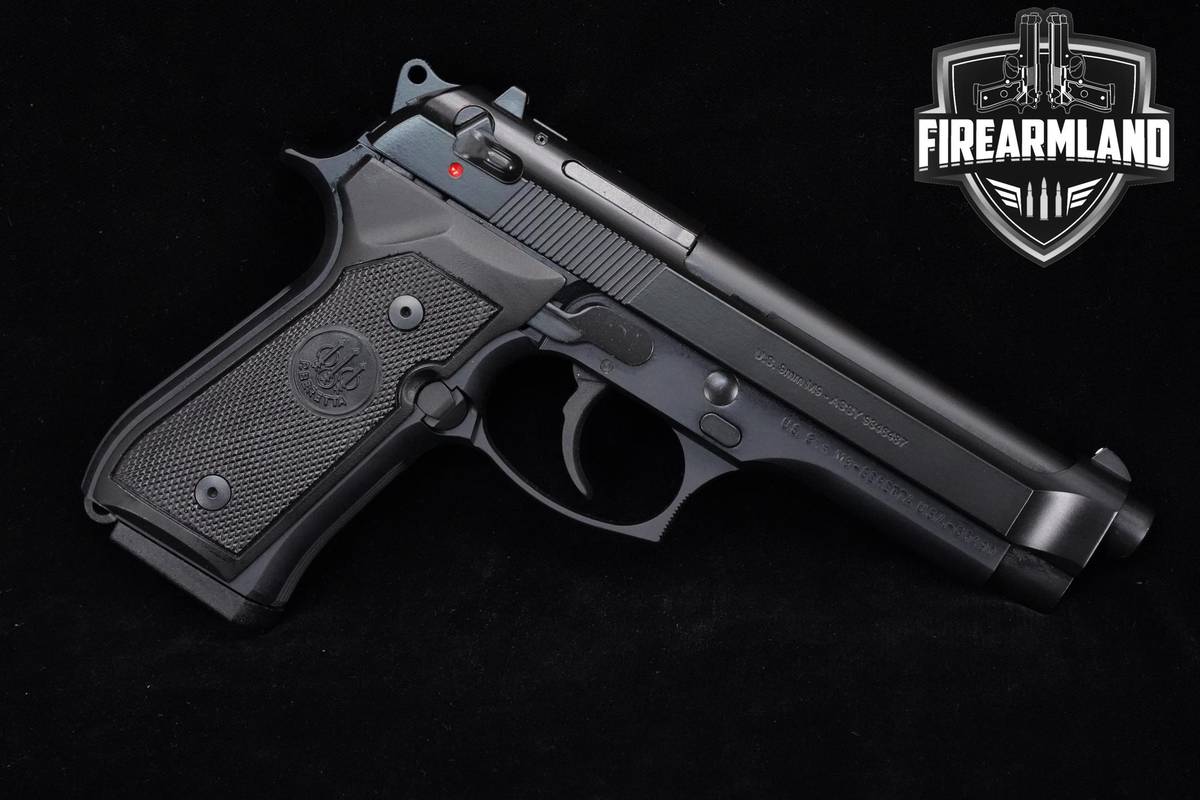 Beretta M9 Full Size 9mm 4.9" DA/SA Black Beretta M-9 +4 MAGS & ORIG CASE