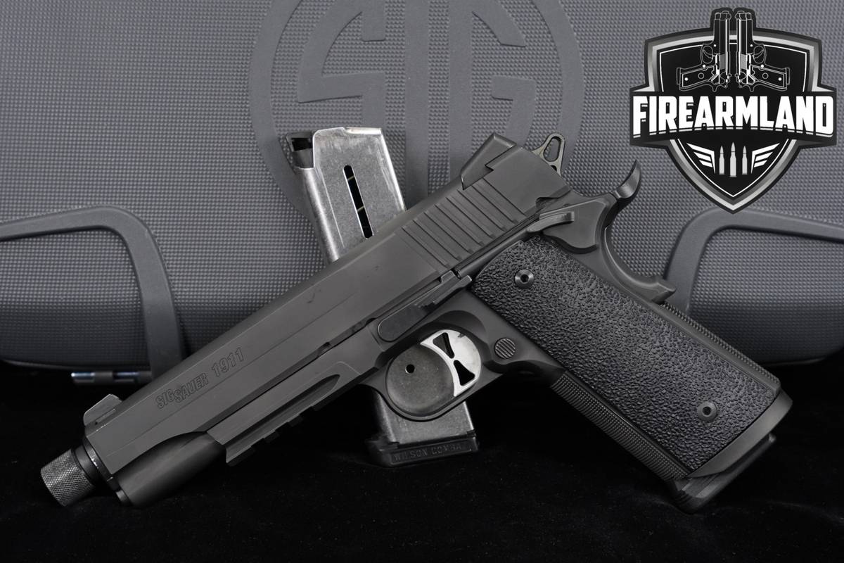 Sig Sauer 1911 TACOPS 45 ACP Full Size SAO 5" Threaded +2 MAGS & ORIG CASE
