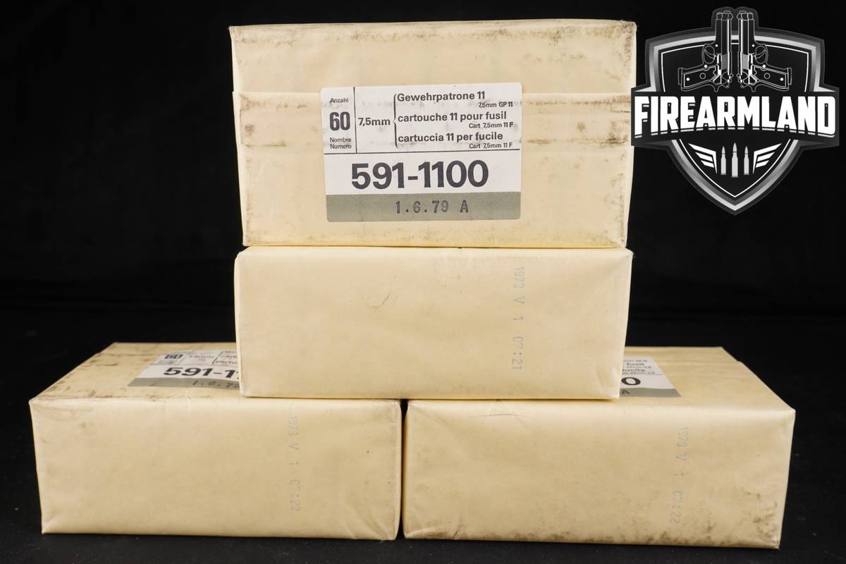 240 RDS! 7.5x55mm Swiss Ammo Ammunition