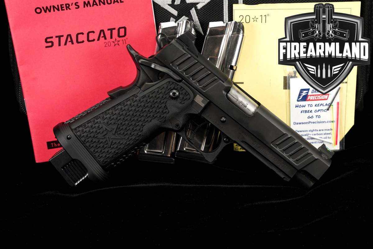 Staccato P Optics-Ready (DPO) 9mm 4.4" STI 1911 2011 +3 MAGS & ORIG CASE