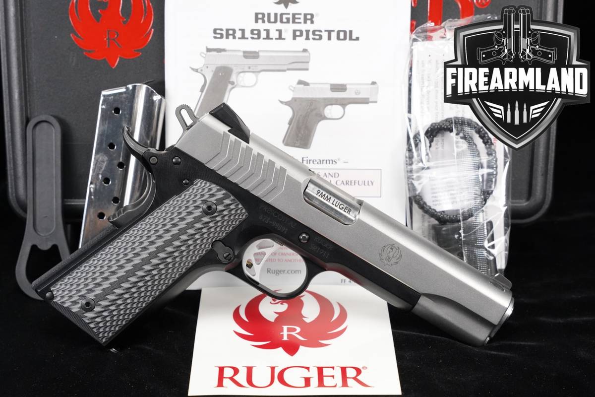 Ruger SR1911 Government, 9mm Luger 1911 5" SR +2 MAGS & ORIG CASE