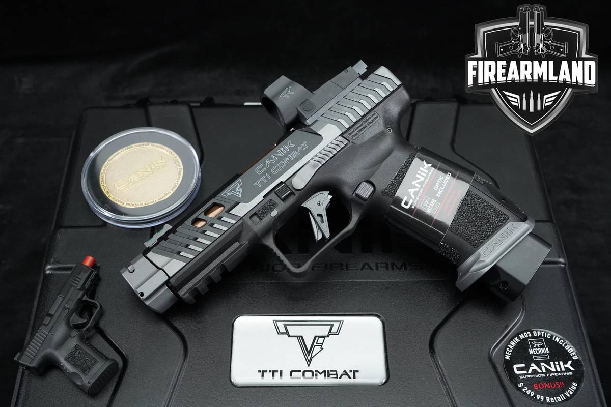TARAN TACTICAL! Canik TTI Combat Smoke 9mm 4.6" +2 MAGS, OG CASE & HOLSTER