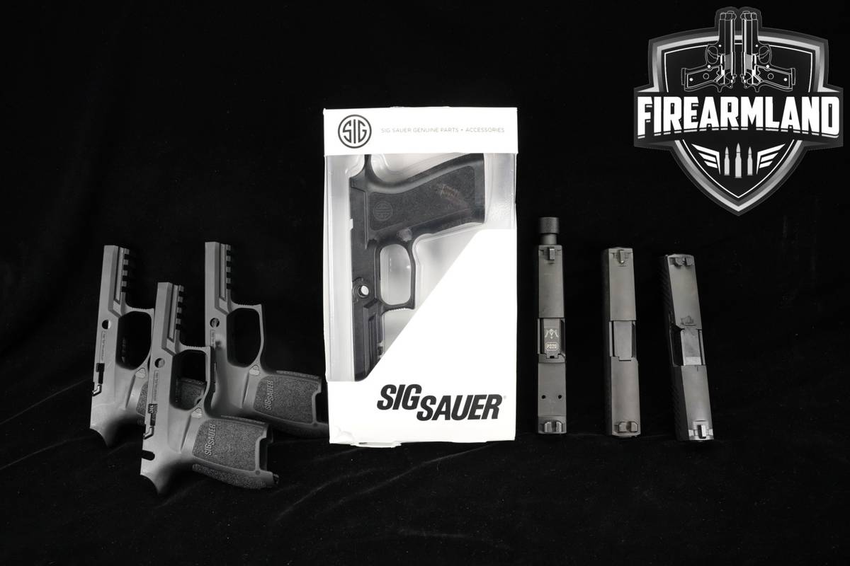FOUR Sig Sauer P320 GRIPS & THREE PISTOL Upper Assembly P-320