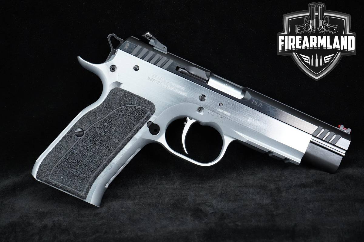 Tanfoglio Witness Elite Match 45-ACP 4.75" Two-Tone Hard Chrome +ORIG CASE