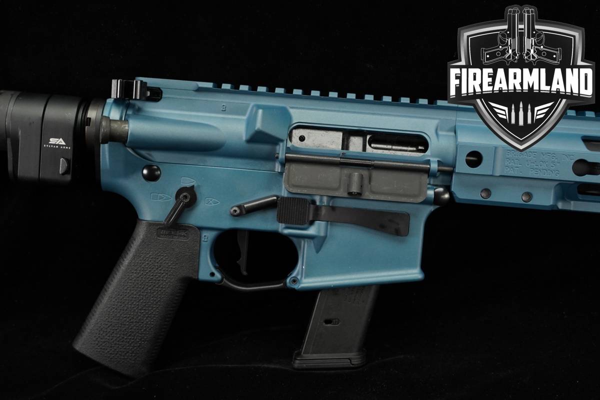 Brigade Manufacturing BM-F-9 9mm AR9 Blue & Teal BMF9 F9 AR +2 MAGS