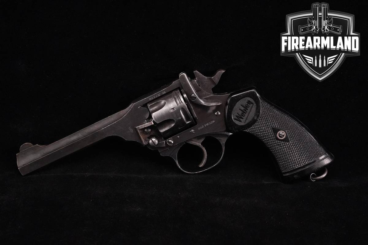 1943 WWII Webley Mk IV Service Revolver War Finish 38-S&W 5" DA/SA Mark 4