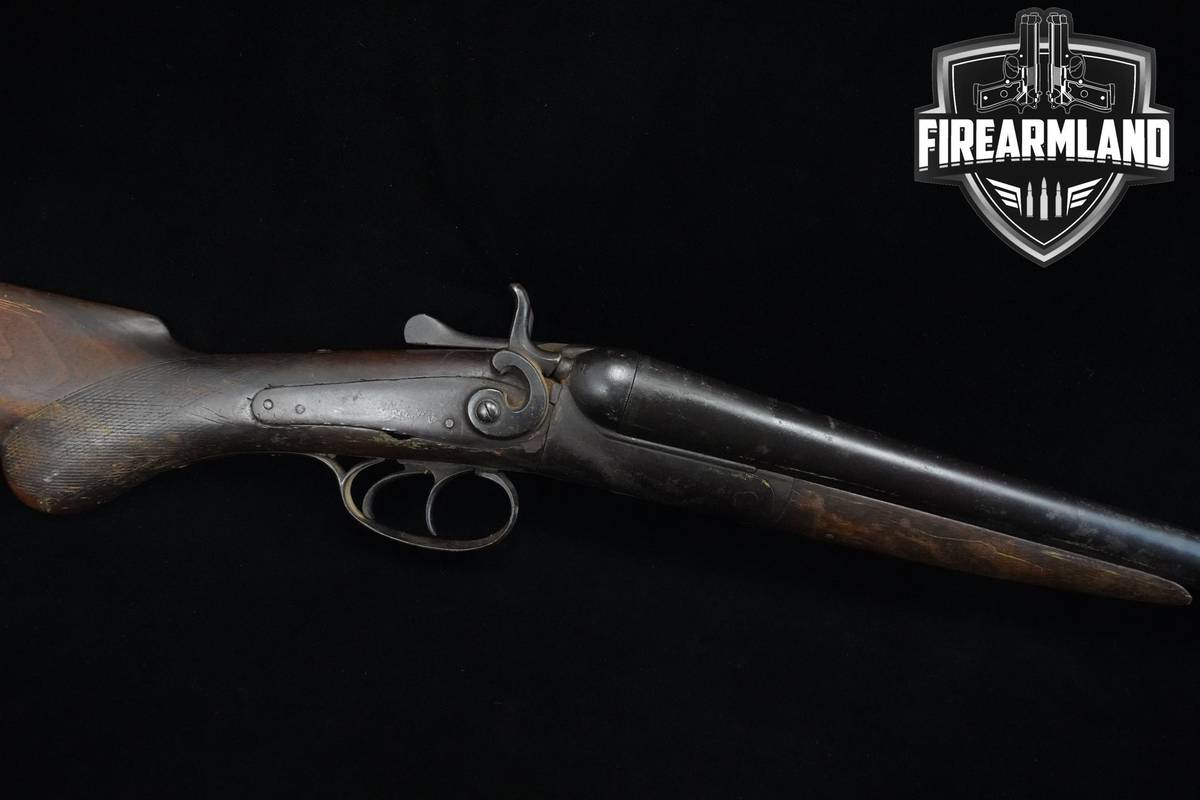 ANTIQUE ACME Arms Co. Rabbit Ear Side Lock SxS Belgian Laminate Steel SxS