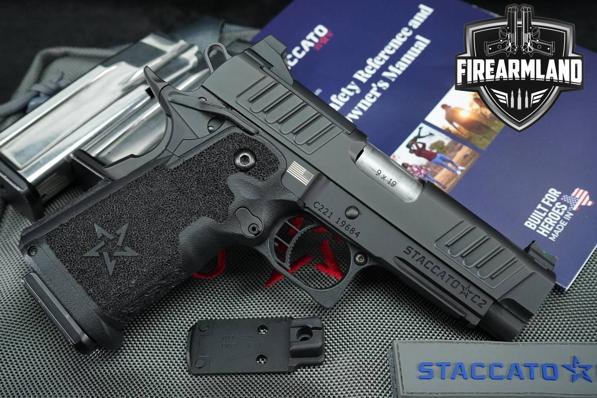 OPTIC READY Staccato STI C2 9mm 1911 2011 3.9 +3 MAGS, ORIG CASE & HOLSTER