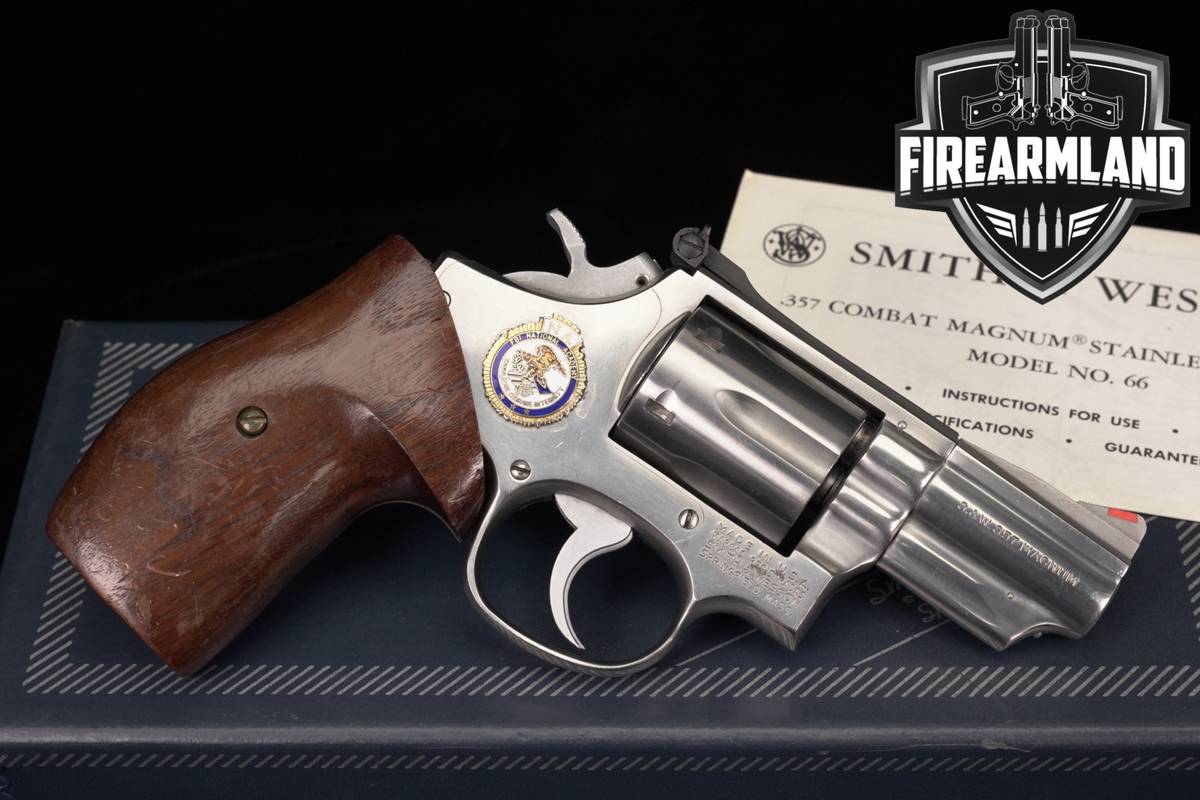 Smith & Wesson Model 66-1 357 Magnum S&W FBI ACADEMY BADGE +ORIG BOX