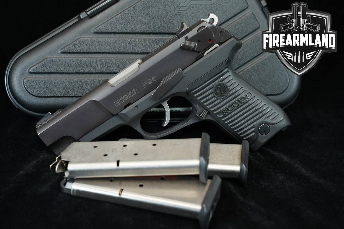 1999 Ruger P90 45 ACP 4.5" Stainless P-90 +3 MAGS