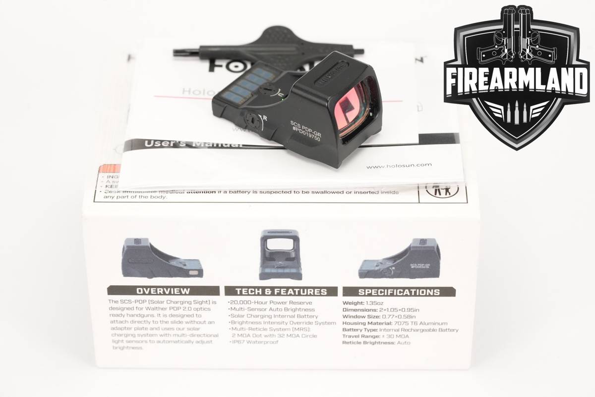 Holosun SCS-PDP-GR Green 2 MOA Dot & 32 Circle Red Sight +ORIG CASE