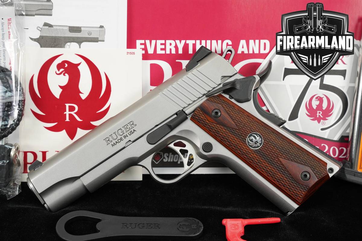 LIKE-NEW Ruger SR1911 Commander-Style 45 ACP 1911 4.25" Stainless +2 MAGS