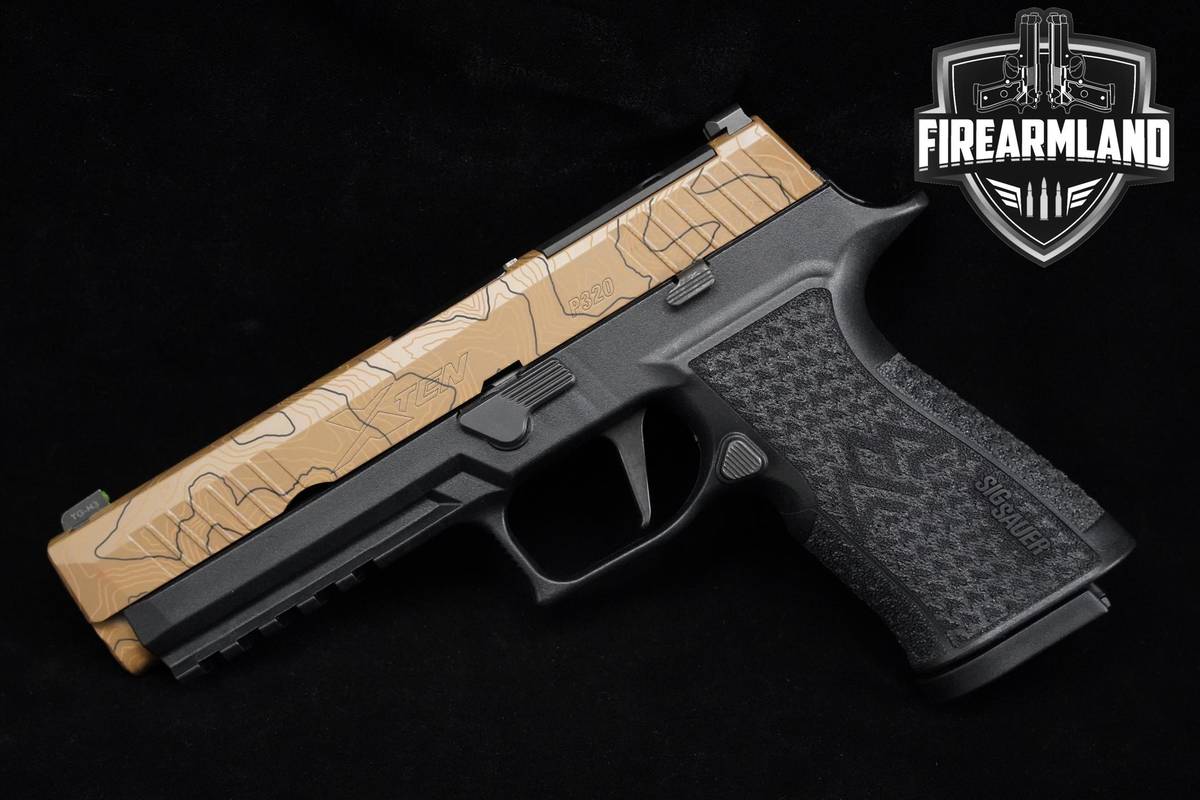 Sig Sauer P320 XTen 10mm 5" Topographic Pattern Coyote Tan P320 X-10 P-320