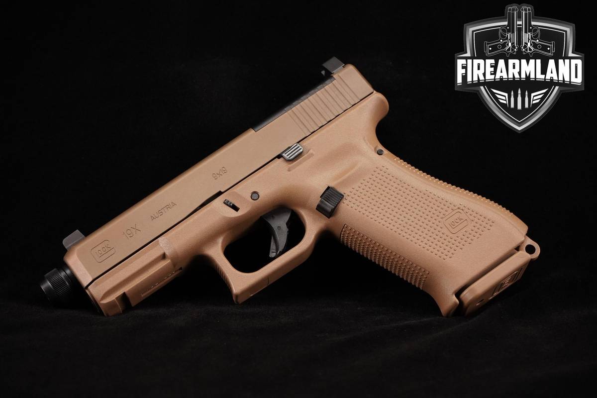 Glock 19X MOS TB 9mm 4.52" Coyote nPVD G19 X G19X +3 MAGS & ORIG CASE