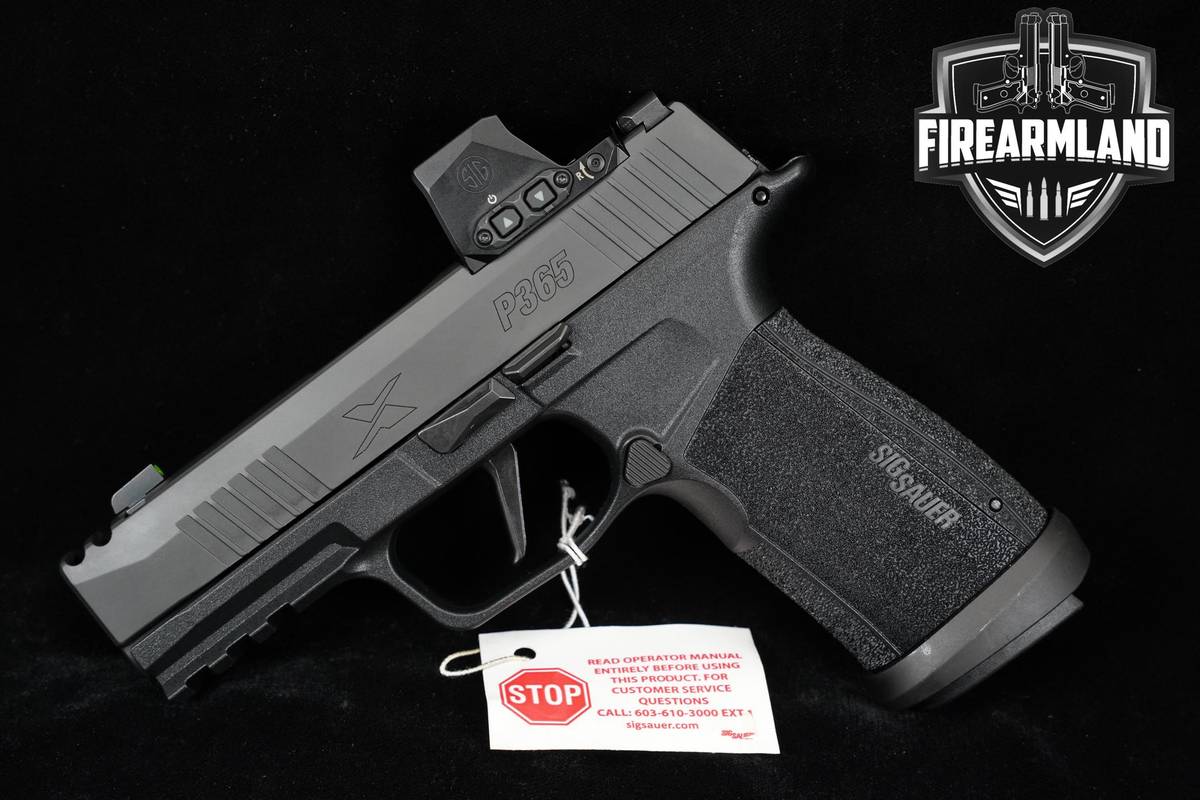 LIKE-NEW Sig Sauer P365 XMacro COMP 9mm P-365 +3 MAGS, ORIG CASE & ROMEO-X
