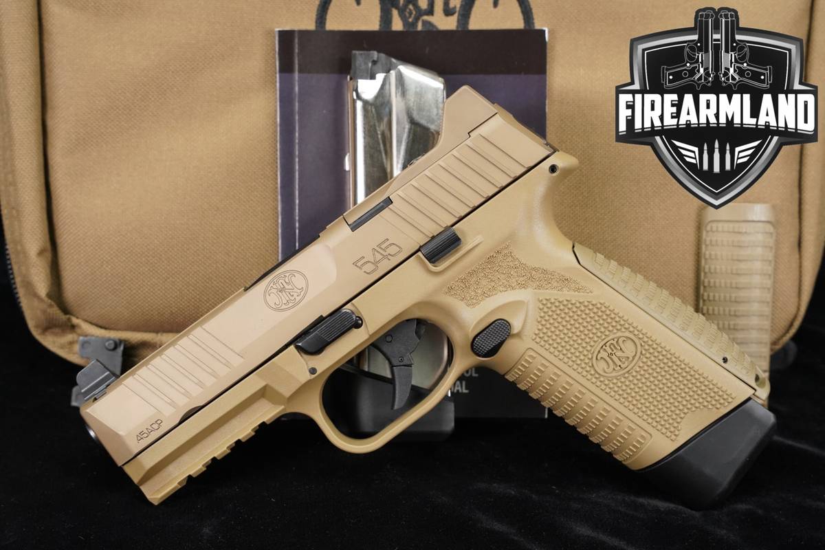 FN 545 MRD 45 ACP Optics-Ready 4.25 FDE +2 MAGS & ORIG BOX