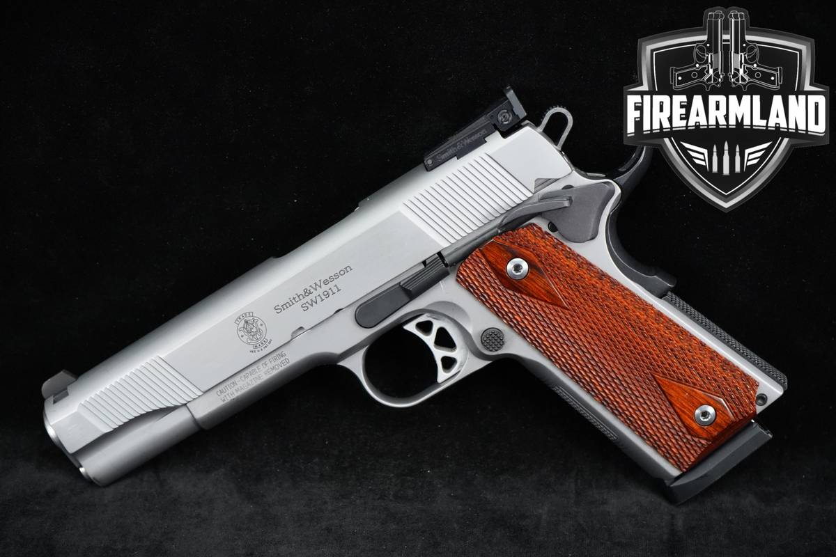 Smith & Wesson S&W SW1911 45 ACP 1911 5" Stainless SW +2 MAGS & ORIG CASE