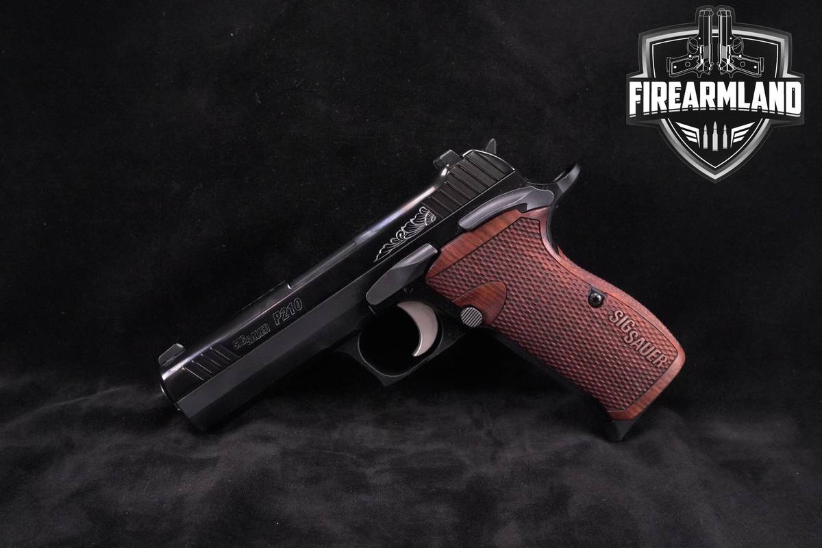 NICE Sig Sauer P210 Custom Works 9mm DLC Sig-Sauer P210-Carry 3MAGS & CASE