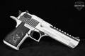 Magnum Research Desert Eagle Mark XIX .50 AE Distressed Black & White in Excellent Condition Image 2