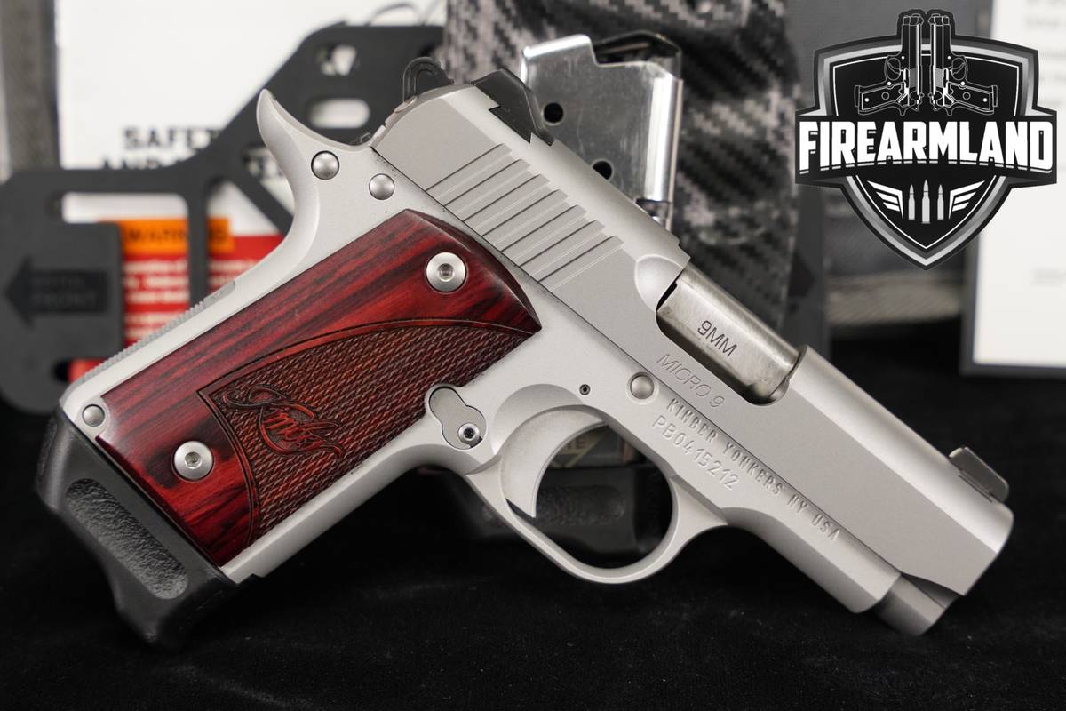 Kimber Micro 9 Stainless (Rosewood) 9mm 3.15" Micro9 1911 +2 MAGS, ORIG BOX