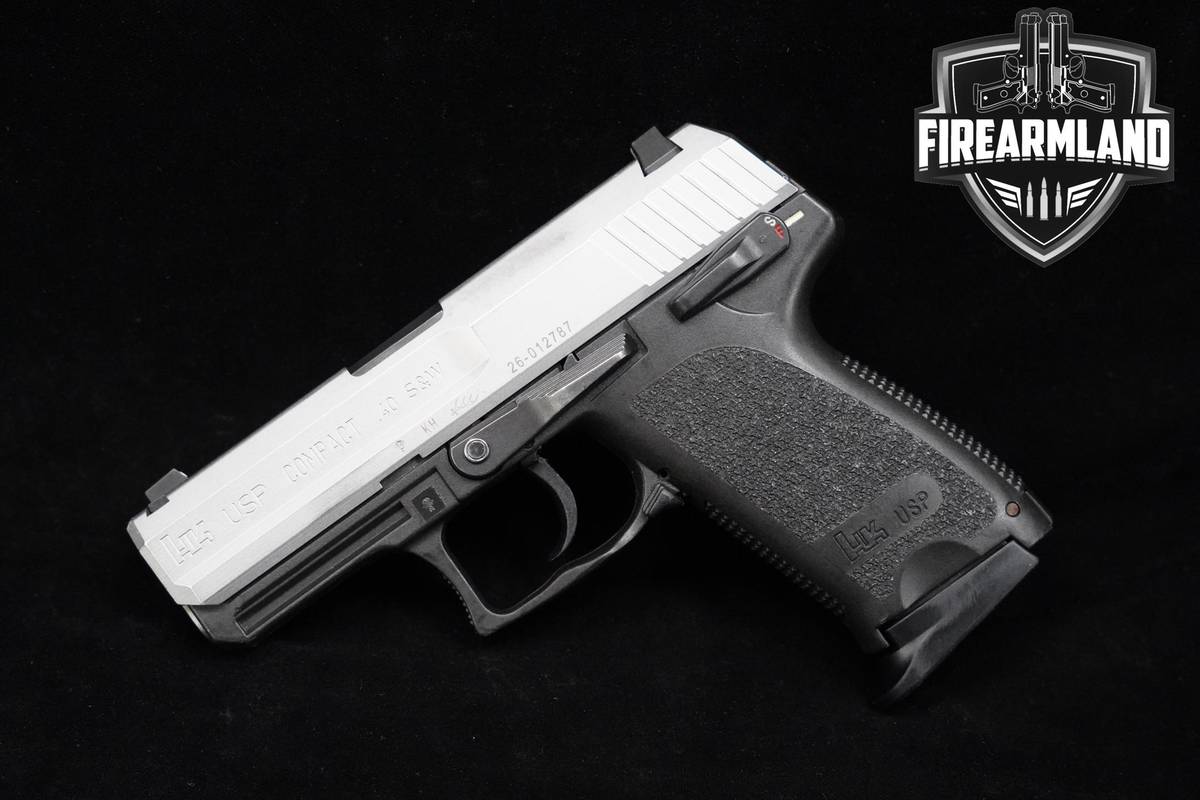 STAINLESS SLIDE! 1997 Heckler & Koch USP Compact 40 S&W H&K-HK USP-Compact