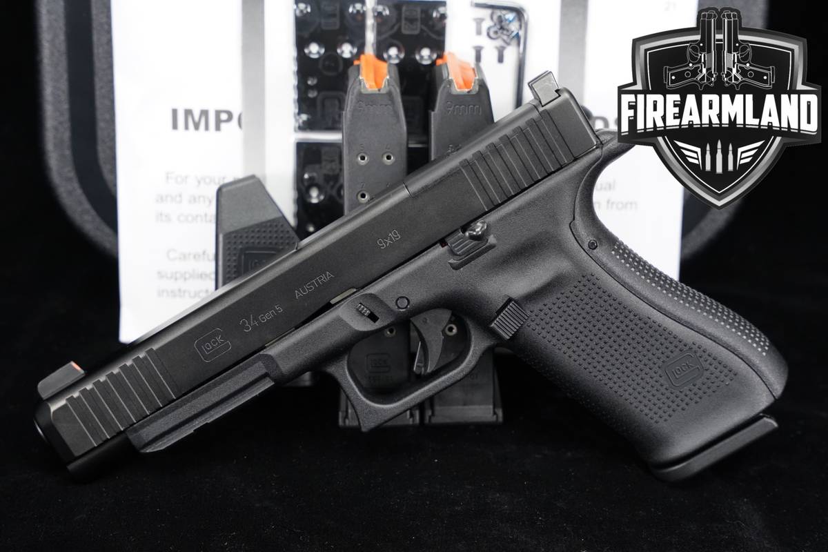 Glock 34 Gen5 MOS FS 9mm G34 Gen 5 +3 MAGS & ORIG CASE
