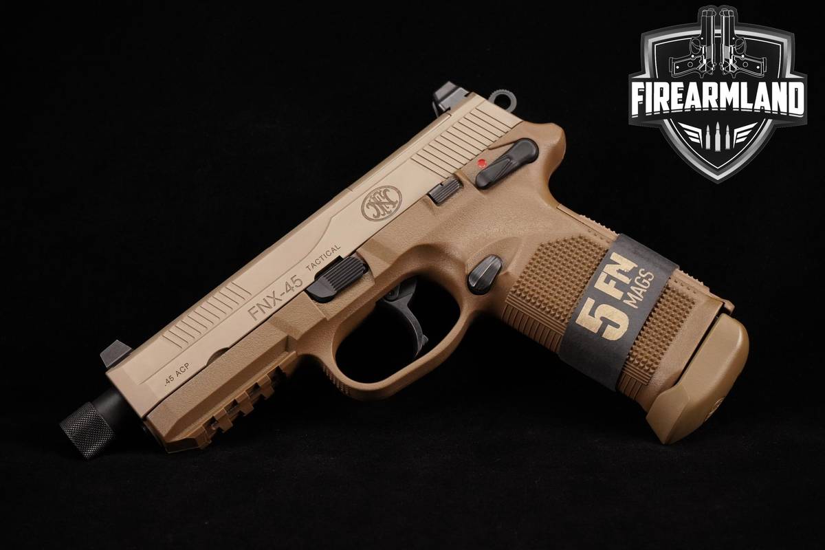 FN FNX-45 Tactical 45ACP 5.25 FDE FNX45 +5 MAGS & ORIG BOX