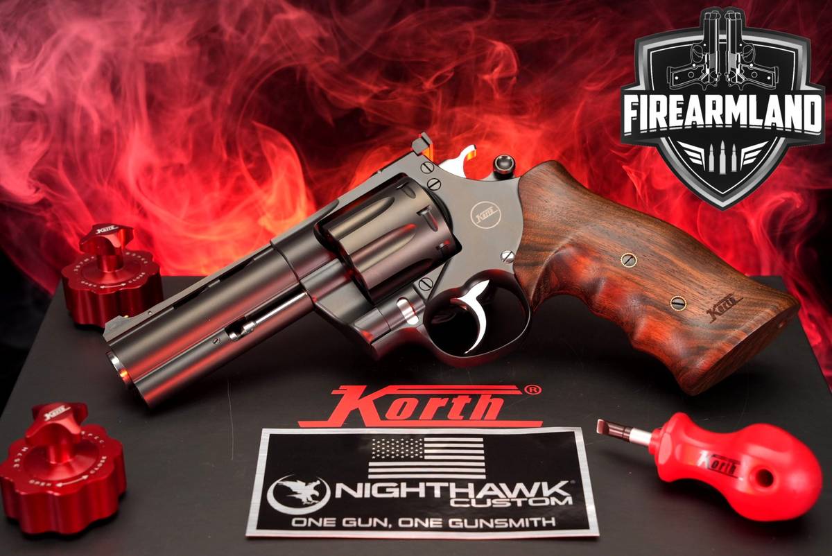 LIKE-NEW Korth NIGHTHAWK CUSTOM Mongoose NS8; NSC 8-Shot Cylinder 357 Mag