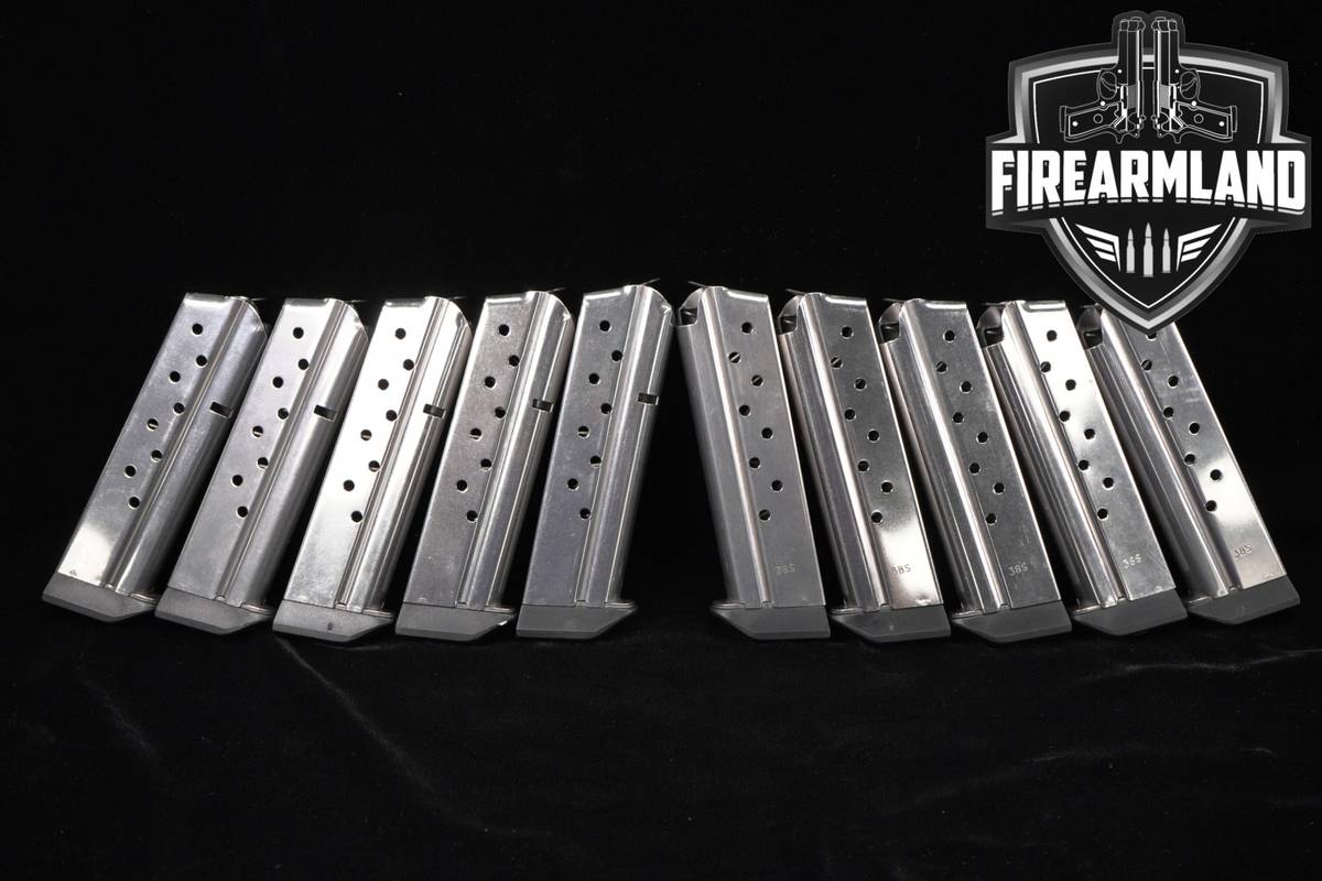 Kimber TEN (10) 1911 38-Super 9-Round Magazines with Extended Baseplate