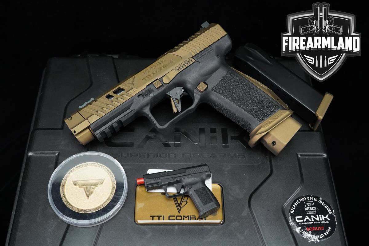 Canik TTI Combat 9mm 4.6" Two-Tone Match Pistol +2 MAGS, OG CASE & HOLSTER