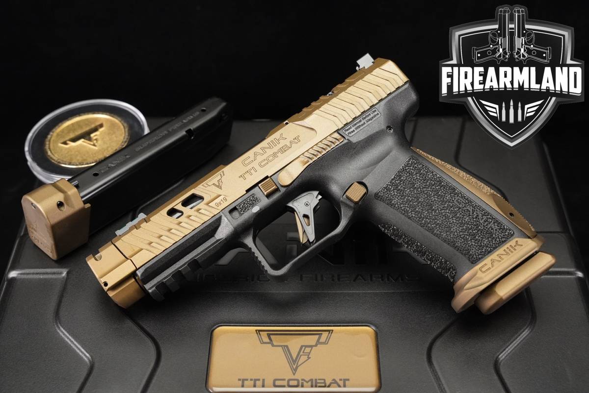 Canik TTI Combat 9mm Optics-Ready Bronze +2 MAGS, ORIG CASE & HOLSTER