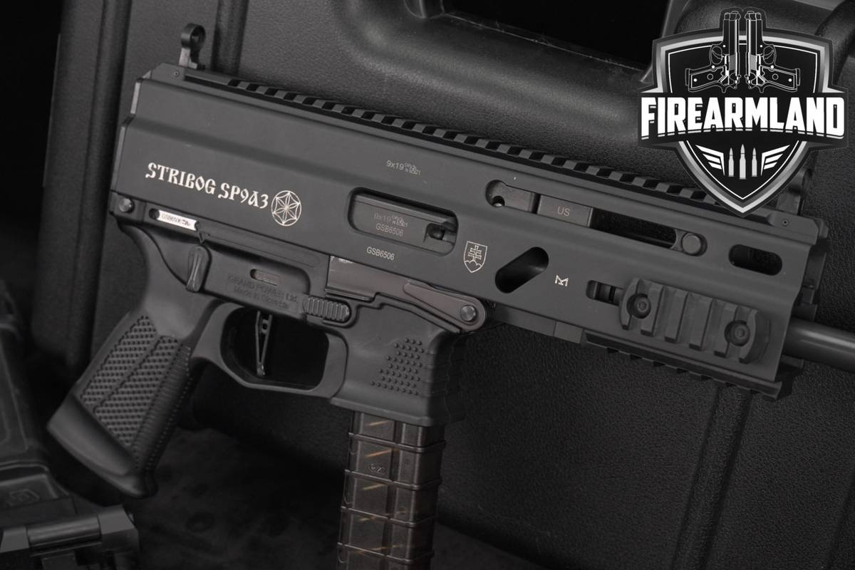 Grand Power Stribog SP9A3 9mm 8" SP9-A3 THREADED +5 MAGS, CASE