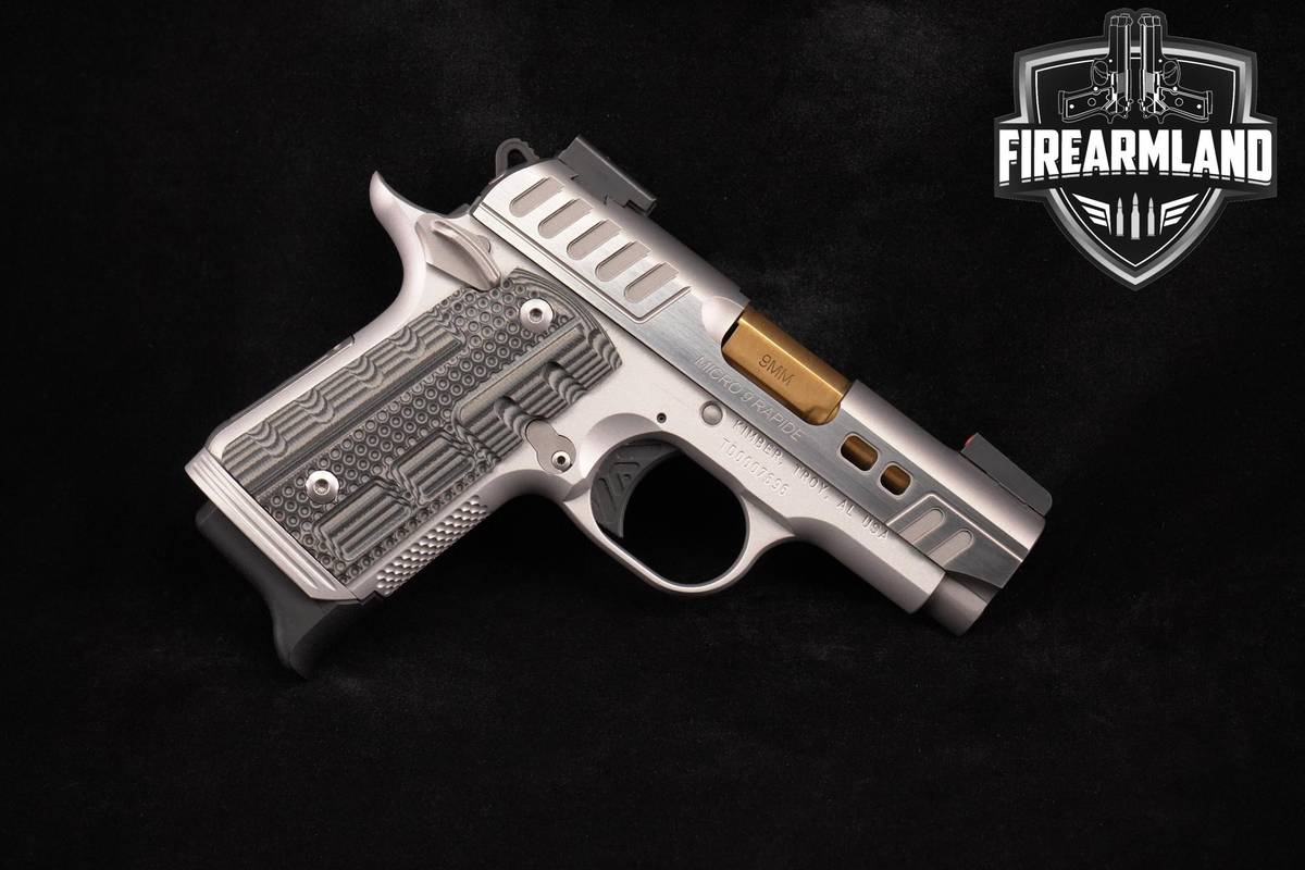 Kimber Micro 9 Rapide Dawn 9mm 1911 3.15" KimPro II Silver 2 MAGS & HOLSTER