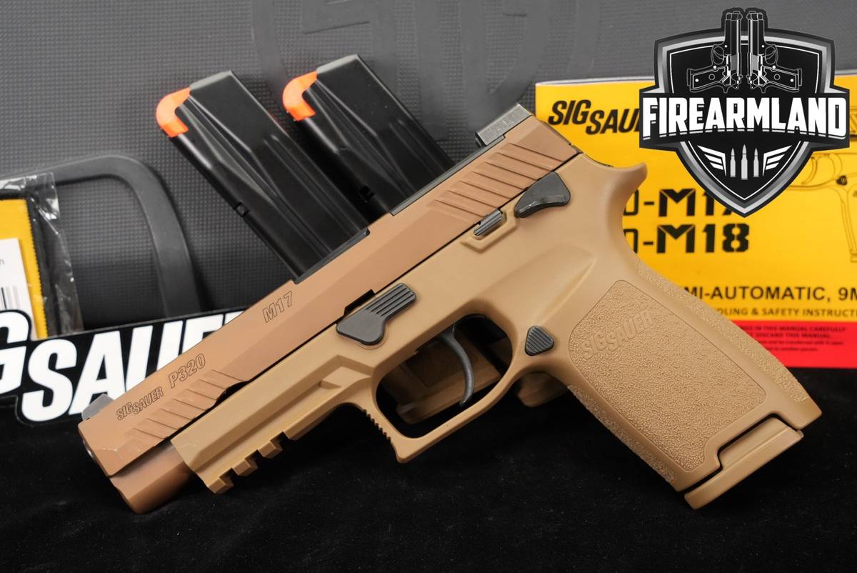 Sig Sauer P320-M17 9mm Optics-Ready Tan P 320 M 17 +3 MAGS, ORIG CASE