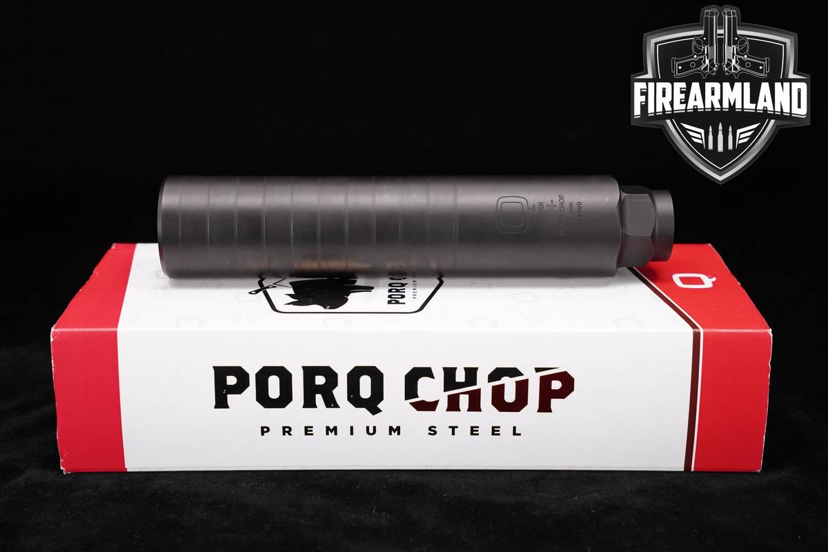 Q Porq Chop Promo 8.6 Mm (.338) Magnum & Full Auto Rated Silencer +ORIG BOX