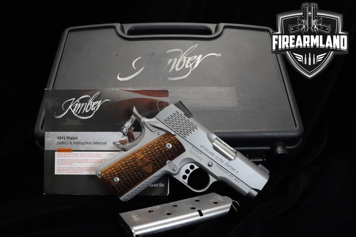Kimber Ultra Raptor II 45 ACP 1911 3" Kimber-Ultra Rptor-II +ORIG CASE
