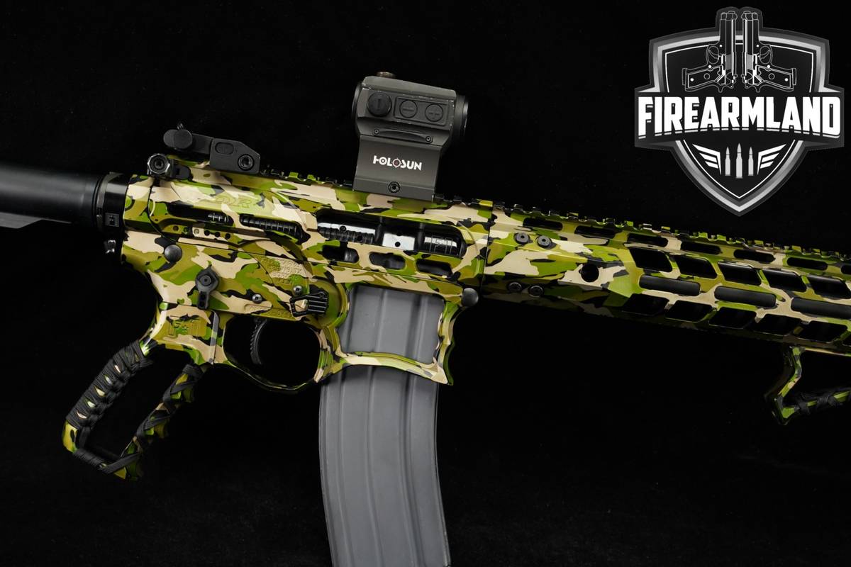 F-1 Firearms BDRX-15 223 Wylde AR15 18" Multi-Tone Camo BDRX15 F1 +HOLOSUN