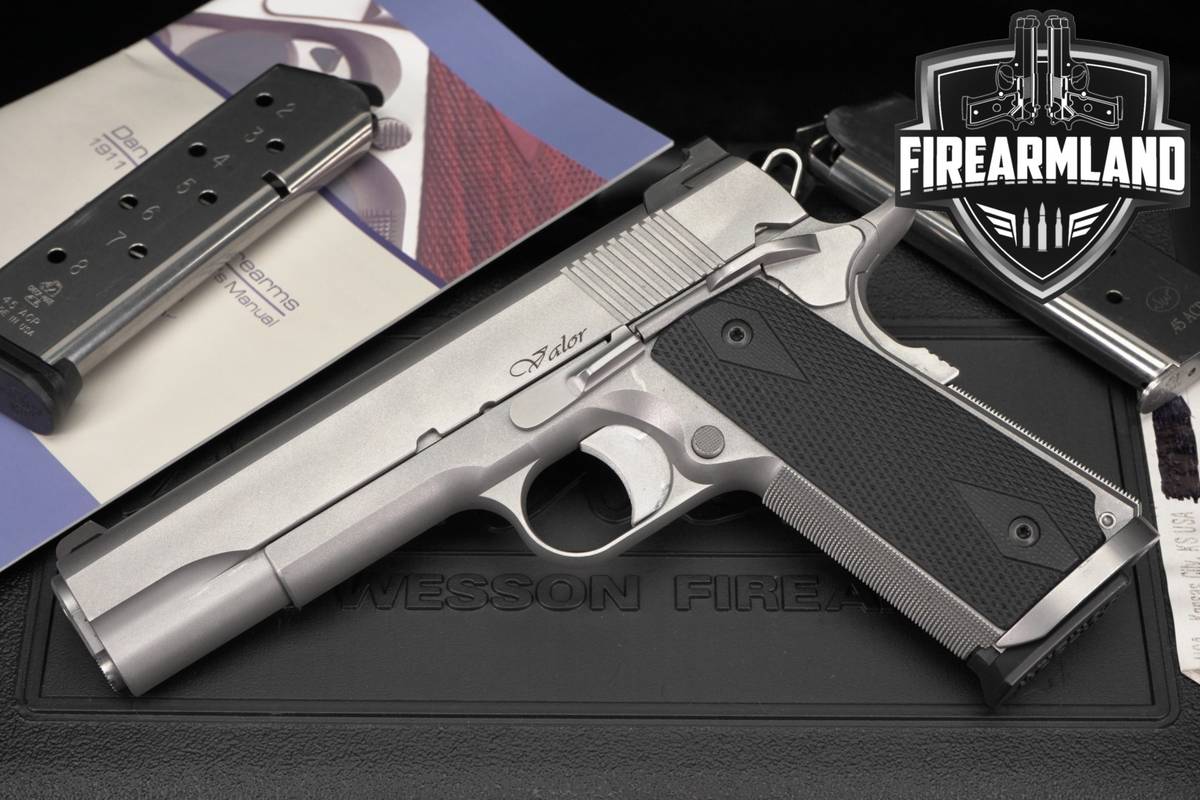 Dan Wesson Valor 45 ACP 1911 5 Stainless +3 MAGS & ORIG CASE