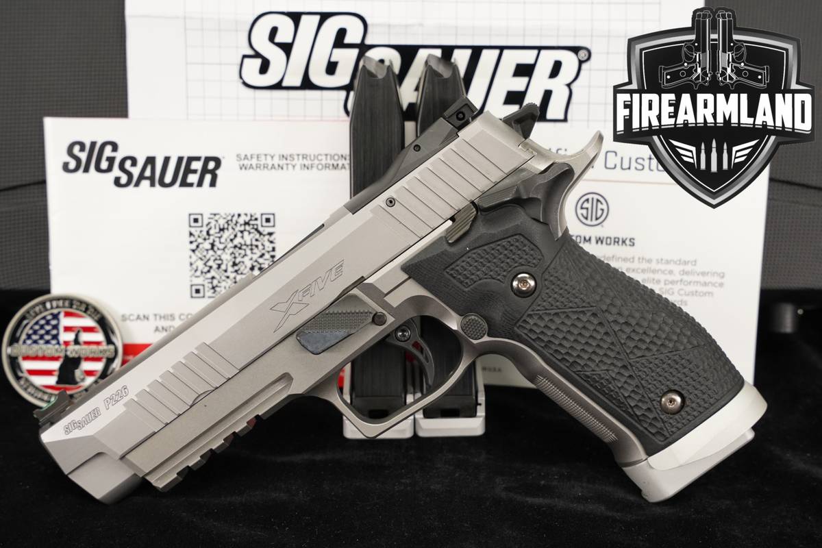 Sig Sauer P226 XFIVE Custom Works Stainless 9mm OR P-226 +3 MAGS & CASE