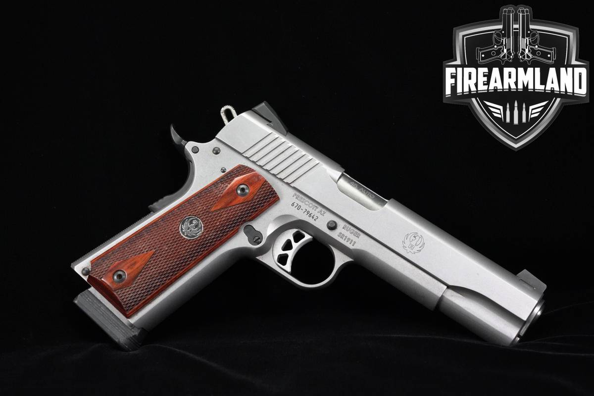 Ruger SR1911 Standard 45ACP 5" Matte Stainless 1911 +2 MAGS & ORIG BOX