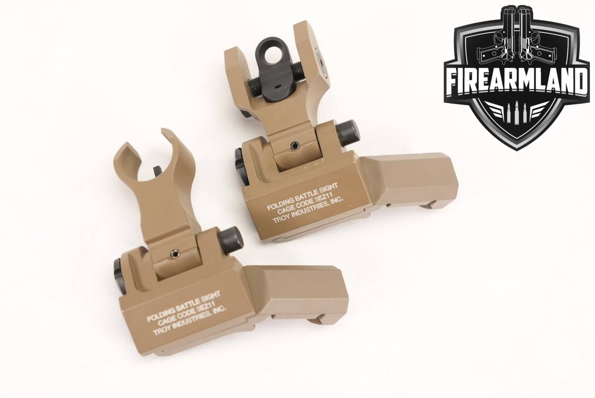 Troy Industries 45 Degree Offset Battle Sight FDE Front & Rear Sights